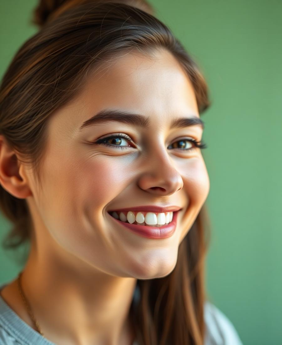 Patient smiling after Invisalign treatment at Infinity Smiles Jordanhill